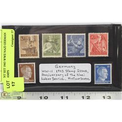 MINT SET 1943 WWII NAZI GERMAN STAMPS
