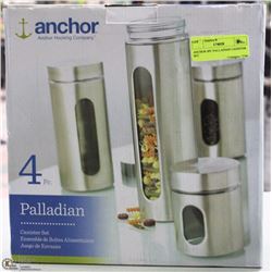 ANCHOR 4PC PALLADIAN CANISTER SET