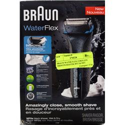 BRAUN WATER FLEX CORDLESS SMOOTH SHAVER,WET & DRY