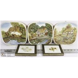 VINTAGE ENGLISH LEGEND WALL PLAQUES WITH COPYRIGHT