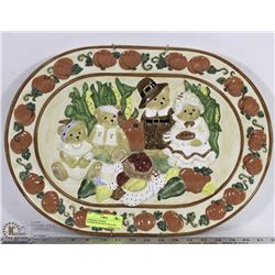 CHERISHED TEDDIES THANKSGIVING WALL PLATTER