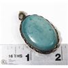 Image 1 : VINTAGE STERLING SILVER PENDANT TURQUOISE STONE