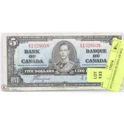 1937 CANADIAN $5 DOLLAR BILL