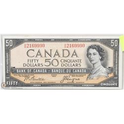 1954 CANADIAN DEVILS FACE $50 DOLLAR BILL