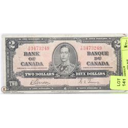 1937 CANADIAN $2.00 BILL