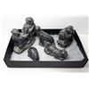 Image 1 : #5 - LOT OF 5 WOLF ORIGINAL CARVINGS