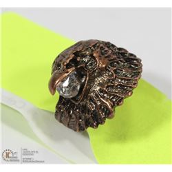 EAGLE RING WITH CUBIC ZIRCONIA  IN MOUTH