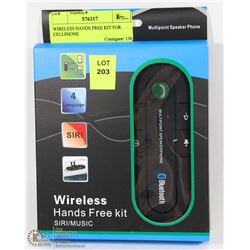 WIRELESS HANDS FREE KIT FOR CELLPHONE