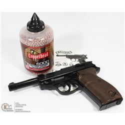 WALTHER P38 BB GUN W/CONTAINER OF 6,000