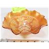 Image 1 : VINTAGE FENTON CARNIVAL GLASS 7" RUFFLED BOWL