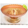 Image 1 : MARIGOLD CARNIVAL GLASS BOWL WITH FLOWER DESIGN