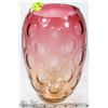 Image 1 : ESTATE PINK CRYSTAL VASE