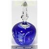 Image 1 : BLUE CRYSTAL ETCHED FLOWER BELL