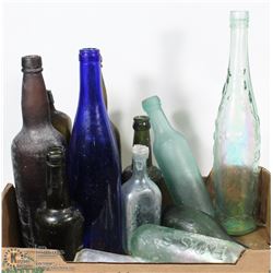 13PC VINTAGE ESTATE BOTTLE COLLECTION