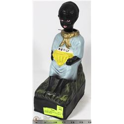 CERAMIC AFRICAN COIN BANK W/ MOVING HEAD
