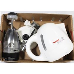 TFAL ELECTRIC KETTLE, CHOPPER, MELON BALLER & POT