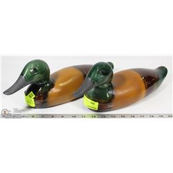 PAIR OF DESIGNER CERAMIC DUCKS