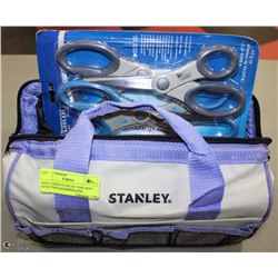 NEW LADIES STANLEY TOOL BAG WITH TOOLS,HAMMER,AND