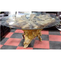 SOLID 200+ YEAR OLD SOLID TEAKWOOD ROOT DINING