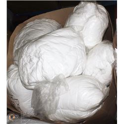 PALLET OF TWIN FITTED SHEETS AND DBL COMFORTERS