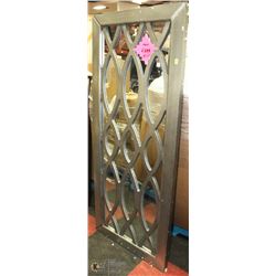 LARGE SILVER TONE MIRROR