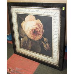 LARGE FLORAL FRAMED PICTURE