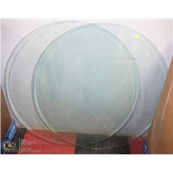 2 NEW 36" ROUND GLASS TABLE TOPS