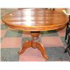Image 1 : ROUND WOOD PEDESTAL DINING TABLE 45"X45"X31"
