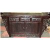 Image 1 : 2 DOOR 3 DRAWER BLACK CARVED WOOD KITCHEN CABINET