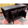 Image 2 : 2 DOOR 3 DRAWER BLACK CARVED WOOD KITCHEN CABINET