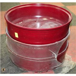 3 CHERRY CERAMIC PLANTER PANS