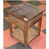 Image 2 : SOLID WOOD 1 DRAWER END TABLE 19.5X19.5X20