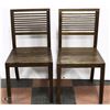 Image 1 : PAIR OF DARK WOOD CHAIRS