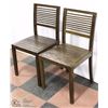 Image 2 : PAIR OF DARK WOOD CHAIRS