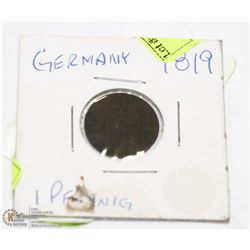 GERMANY 1819 1 PFENNIG COIN