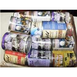 LARGE FLAT OF TASTE OF THE WILD DOG CANNED FOOD