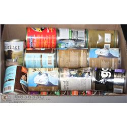 LARGE BOX OF ASST BRAND DOG FOOD
