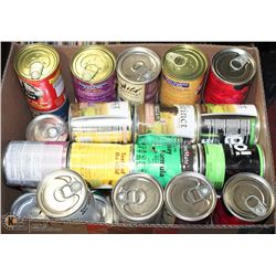 LARGE BOX OF ASST BRANDS OF DOG FOOD