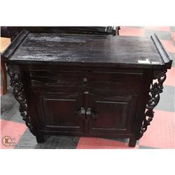 DECORATIVE SHOWHOME BLACK WOOD CABINET 1 DRAWER &