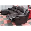 Image 2 : NEW BROWN LEATHERETTE CHAISE LOUNGE SECTIONAL