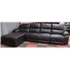 Image 3 : NEW BROWN LEATHERETTE CHAISE LOUNGE SECTIONAL
