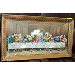 FRAMED PRINT OF LAST SUPPER FROM ESTATE 31 X 18