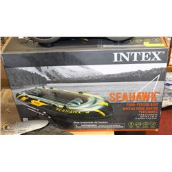 NEW INTEX SEAHAWK 4 HEAVY DUTY INFLATABLE BOAT