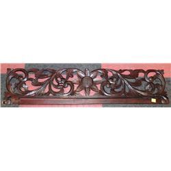 WOOD CARVED FLORAL WALL HANGING