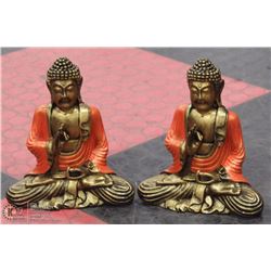 PAIR OF 7"H BUDDHA FIGURES