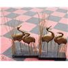 Image 1 : PAIR OF WICKER AND METAL  CRANE ORNAMENTS
