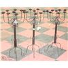Image 1 : SET OF THREE 8 CUP SMALL CAST IRON CANDELABRAS