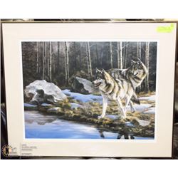 LTD. ED, SIGNED & NO'D - "WOLVES AT LAKES