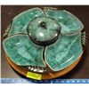 Image 1 : LAZY SUSAN BLUE MOUNTAIN POTTERY APPETIZER CHIP &