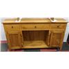 Image 3 : SOLID WOOD 3 DRAWER 4 DOOR CABINET W/ MATCHING 2